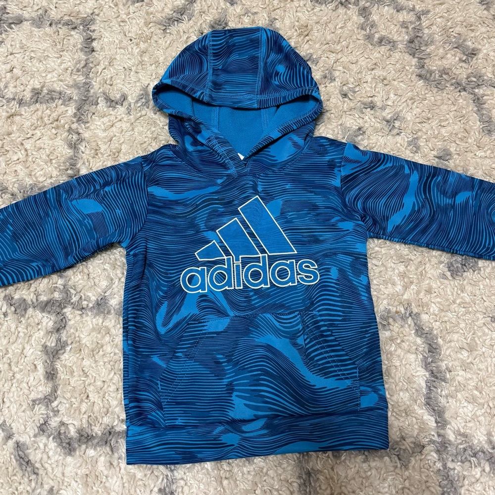 Adidas Teal and Navy Patterned Sweatshirt size 18 month